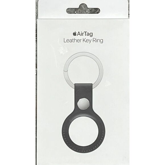 Genuine Apple Leather Key Ring for AirTag Midnight MMF93ZM/A - Picture 1 of 2
